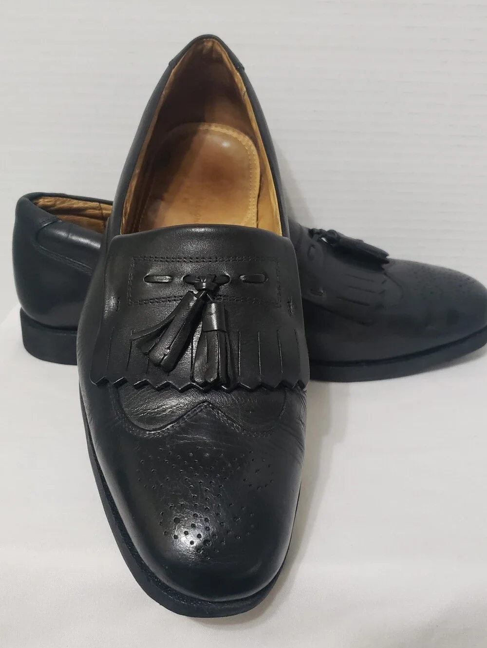Sandro Moscoloni Men’s Black Tassle Loafer Shoes Size 10 M.